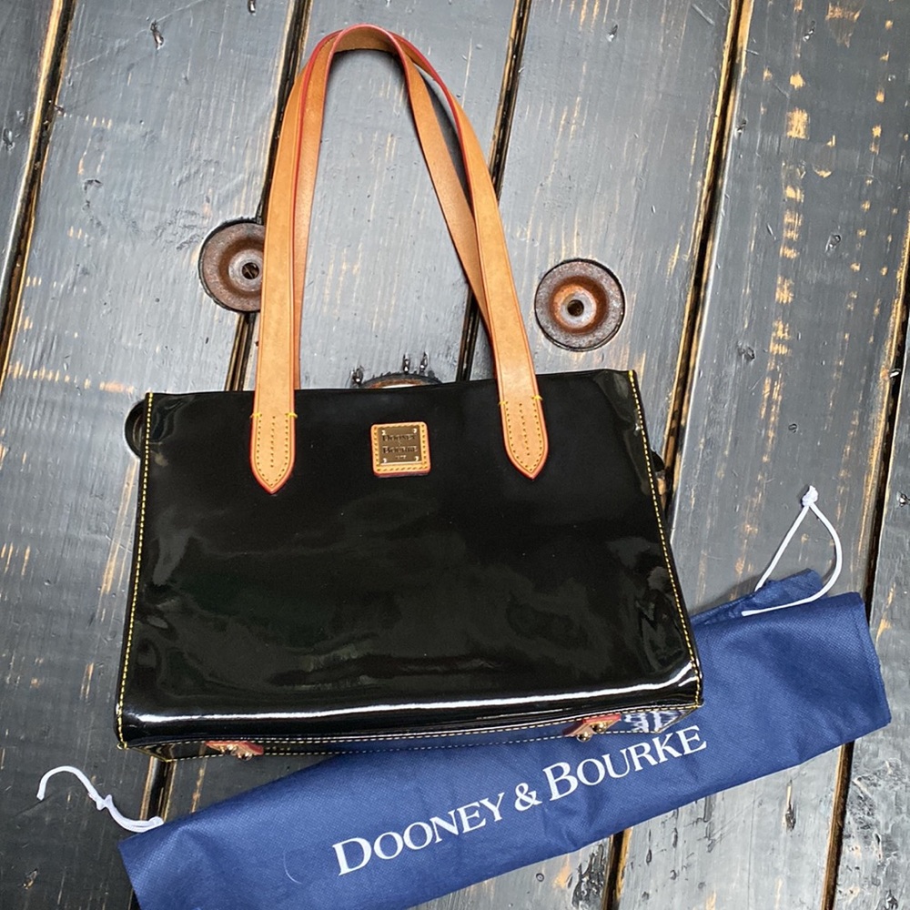 Dooney & Bourke Black Patent Leather Purse - Picture 3 of 16